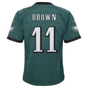 A.J. Brown Philadelphia Eagles Nike Youth Game Jersey Green - image 3