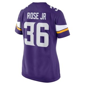 A.J. Rose Jr. Minnesota Vikings Nike Women's Game Player Jersey Purple - image 3