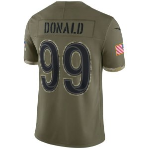 Aaron Donald Los Angeles Rams Nike 2022 Salute To Service Limited Jersey Olive - image 3