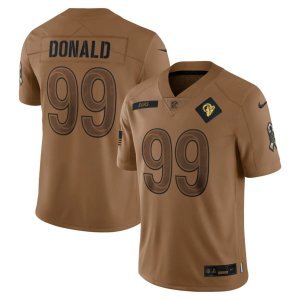 Aaron Donald Los Angeles Rams Nike 2023 Salute To Service Limited Jersey Brown