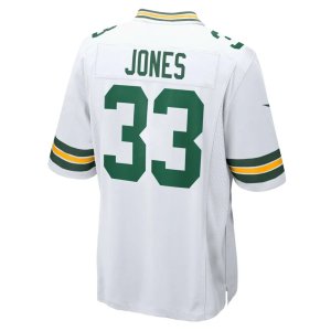 Aaron Jones Green Bay Packers Nike Game Player Jersey White - image 3