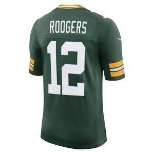 Aaron Rodgers Green Bay Packers Nike Captain Vapor Limited Jersey Green