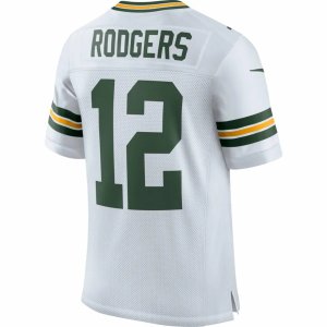 Aaron Rodgers Green Bay Packers Nike Classic Elite Player Jersey White - image 3