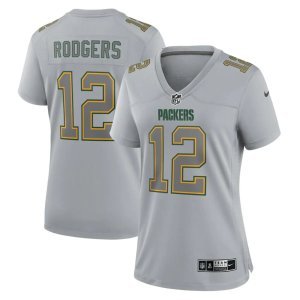 Aaron Rodgers Green Bay Packers Nike Women's Atmosphere Fashion Game Jersey Gray