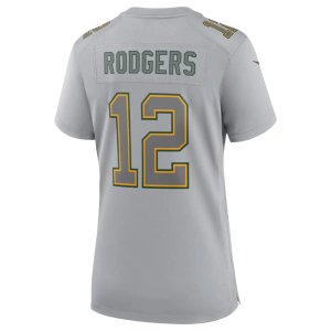 Aaron Rodgers Green Bay Packers Nike Women's Atmosphere Fashion Game Jersey Gray - image 3