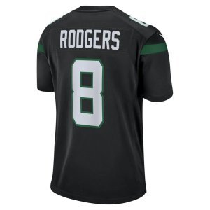 Aaron Rodgers New York Jets Nike Game Jersey Black