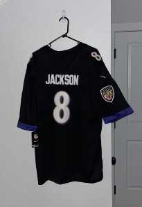 Black XL Lamar Jackson Jersey