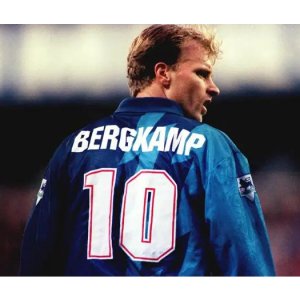 95-96 Arsenal BERGKAMP WRIGHT Top Quality Home Retro Football Jersey custom Long sleeve T-shirt - image 3