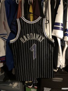 Men's Orlando Magic Penny Hardaway Mitchell & Ness Black 1996/97 Hardwood Classics NBA 75th Anniversary Diamond Swingman Jersey