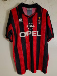 Vintage AC Milan Lotto 95/96 Jersey Home LUTOO OPEL - image 5