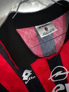 Vintage AC Milan Lotto 95/96 Jersey Home LUTOO OPEL - image 4