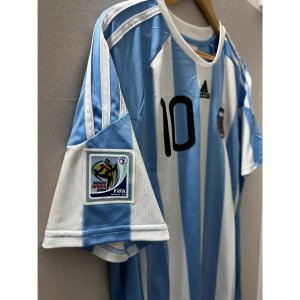 2010 Argentina Top Quality Home Retro Soccer Jersey - image 3