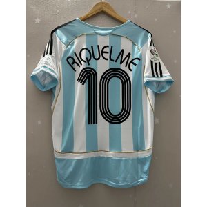 2006 Argentina Top Quality Home Retro Soccer Jersey custom T-shirt Football Jersey - image 3