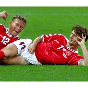 1998 Den-m B.LAUDRUP M.LAUDRUP Top Quality Home Retro Football Jersey