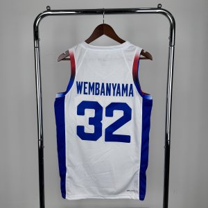 Victor Wembanyama - France Team *White* #32 Olympic Games - image 4