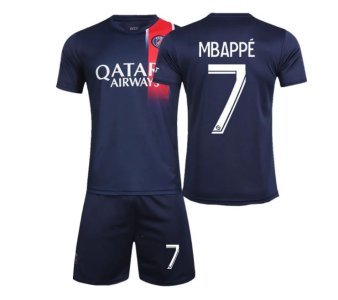 PSG Mbappe Sports Equipment Kids Football T-shirt Set Soccer Jerseys Football Club Paris Saint-Germain Football Team Shirt