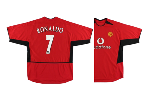 Fanatic Ronaldo Manchester United 02/04 Retro Jersey Soccer Jerseys Football Training Uniform Sport Fans Shirt Sports Equipment Football T-shirt Soccer Team Shirt