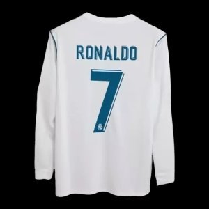 Fanatic Ronaldo Madrid 2017/2018 Long Sleeve Retro Jersey Soccer Jerseys Football Training Uniform Sport Fans Shirt Sports Equipment Football T-shirt Soccer Team Shirt