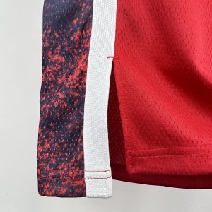 Red No. 6 James of the United States team at the 24th Olympic Games