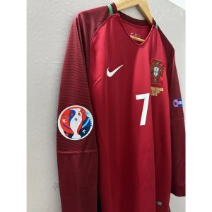2016 Portugal RONALDO Top Quality Home Retro Football Jersey custom Long sleeve T-shirt