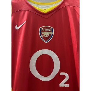 04-05 Arsenal BERGKAMP HENRY Top Quality Home Retro Football Jersey custom T-shirt.