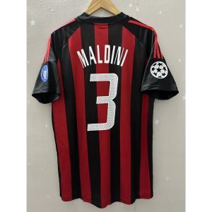 02-03 AC Milan SHEVCHENKO MALDINI INZAGHI Top Quality Home Retro Football Jersey custom T-shirt