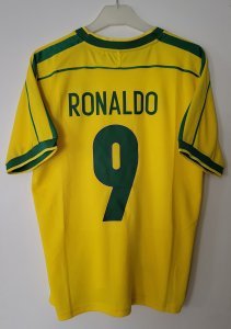 Maillot foot rétro Brésil 1998 Ronaldo 9 soccer jersey trikot maglia camiseta voetbal