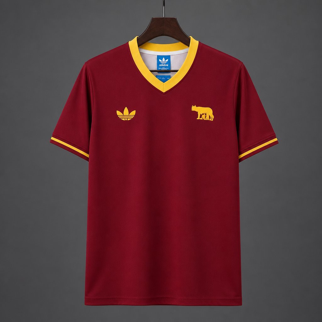 AS Roma - 26-27 AS Roma Centenary Retro Red Jersey