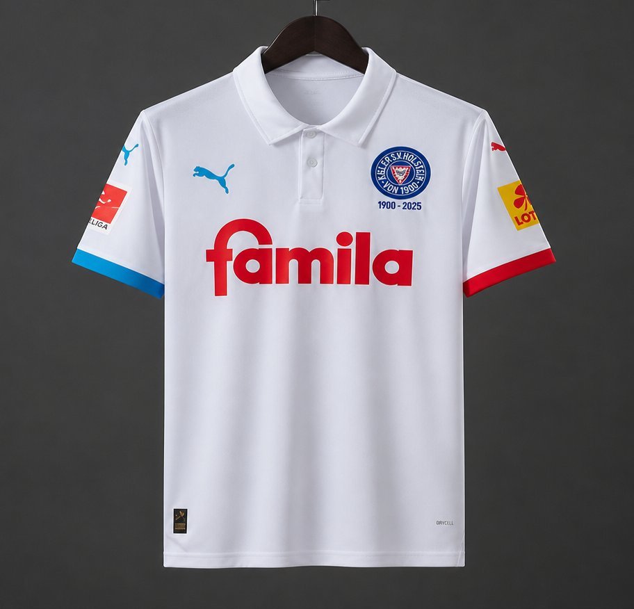 Bundesliga - 26-27 Holstein Kiel White 125th Anniversary Away Jersey