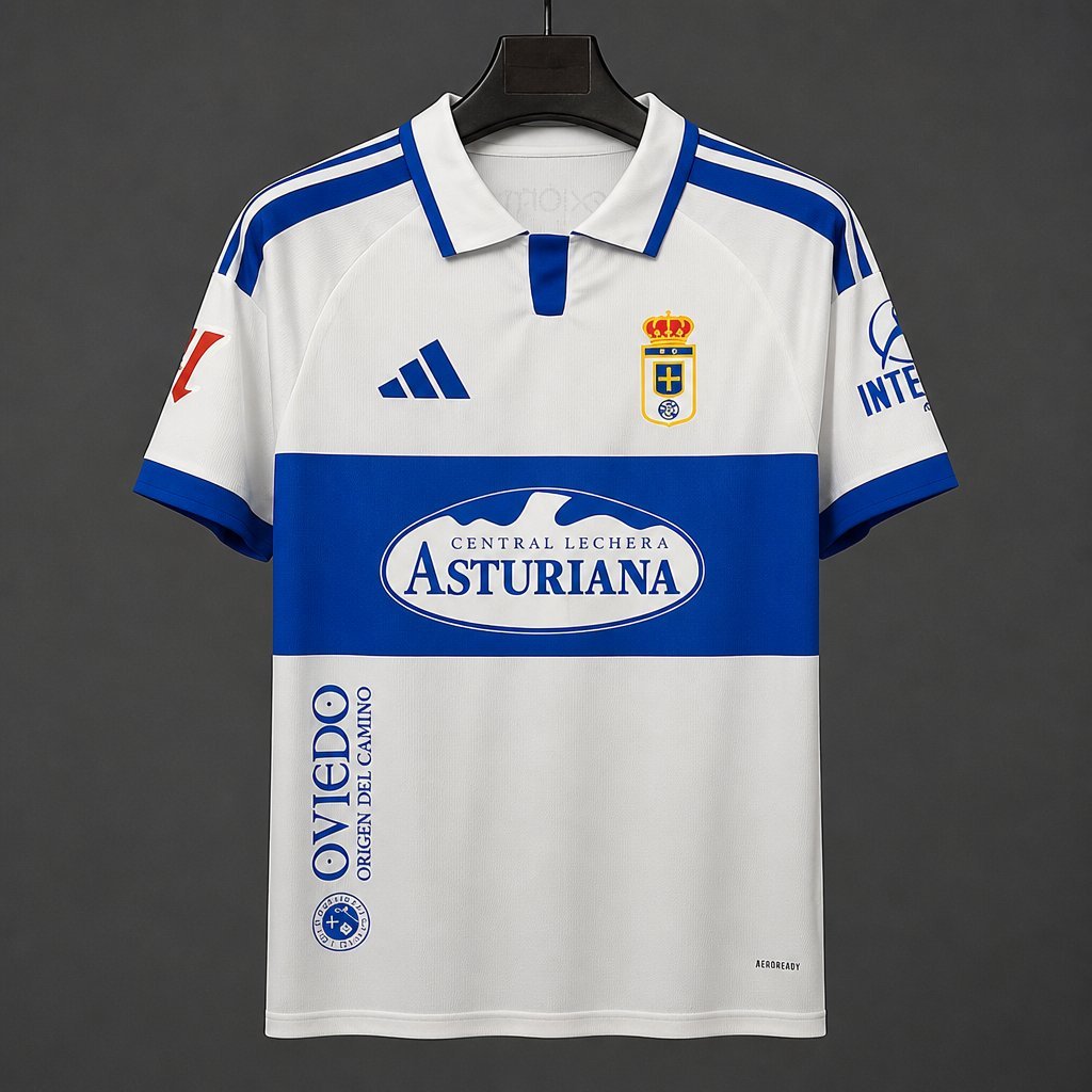 La Liga - 26-27 Real Oviedo Away White&Blue Jersey