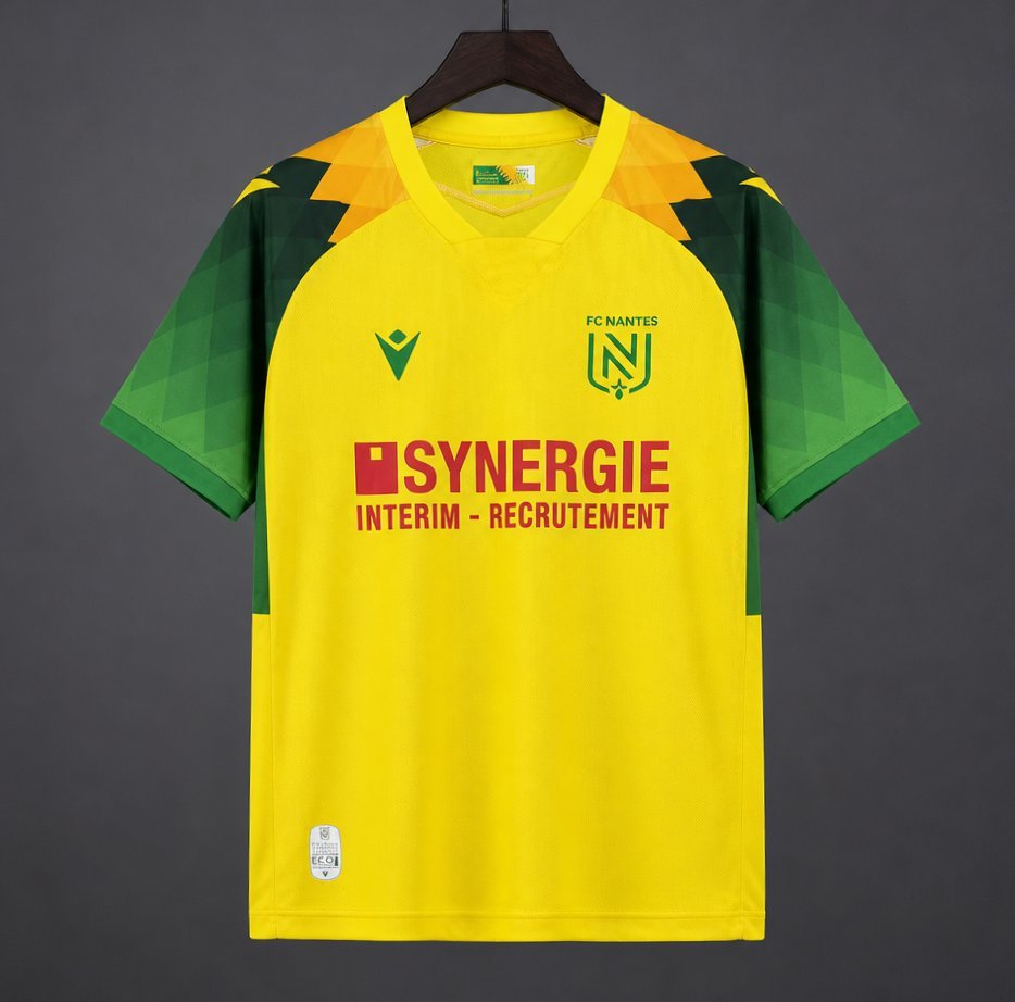 Ligue 1 - 26-27 FC Nantes Home Yellow Green Jersey