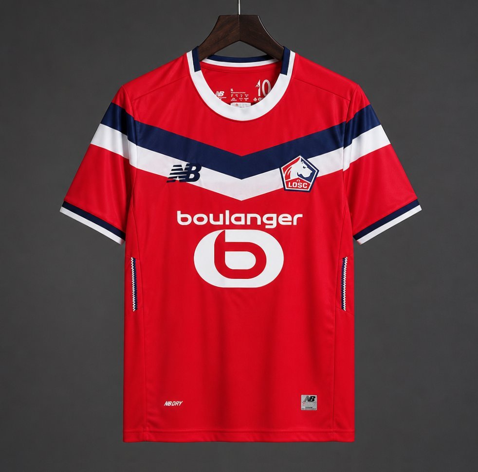 Ligue 1 - 26-27 Lille OSC Home Red Jersey