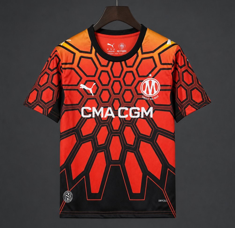 Ligue 1 - 26-27 Olympique Marseille Goalkeeper Orange Jersey