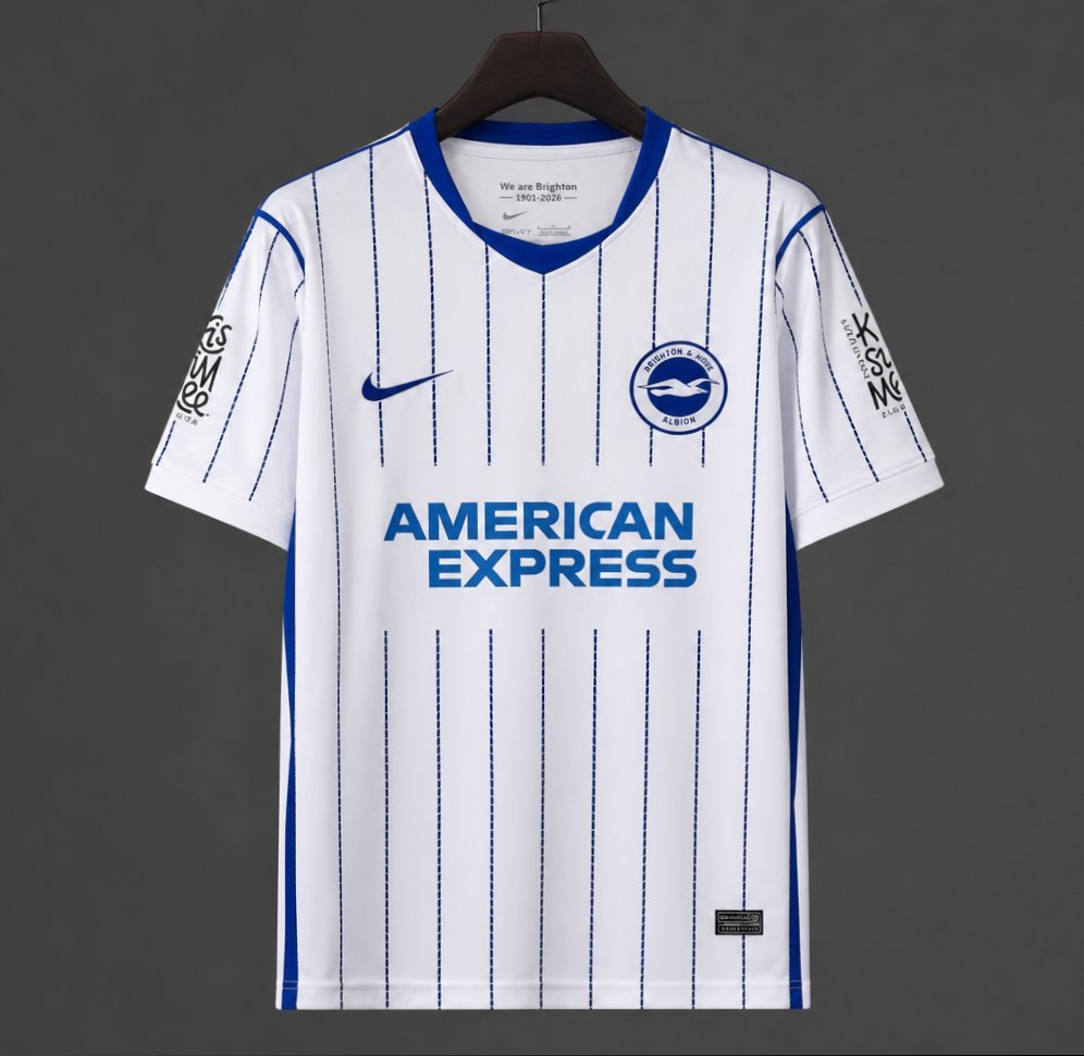 Premier League - 26-27 Brighton Hove Albion Away White Jersey