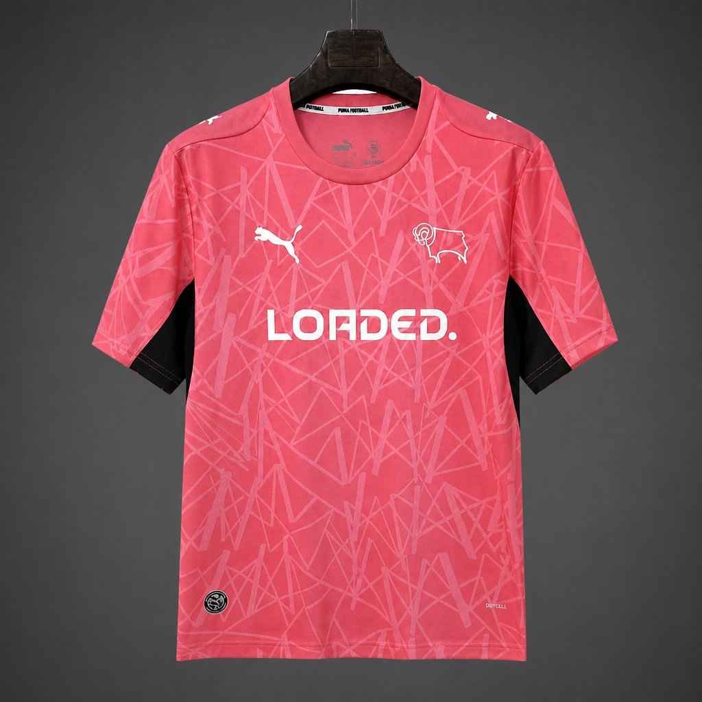 Premier League - 26-27 Derby County Away Red Jersey