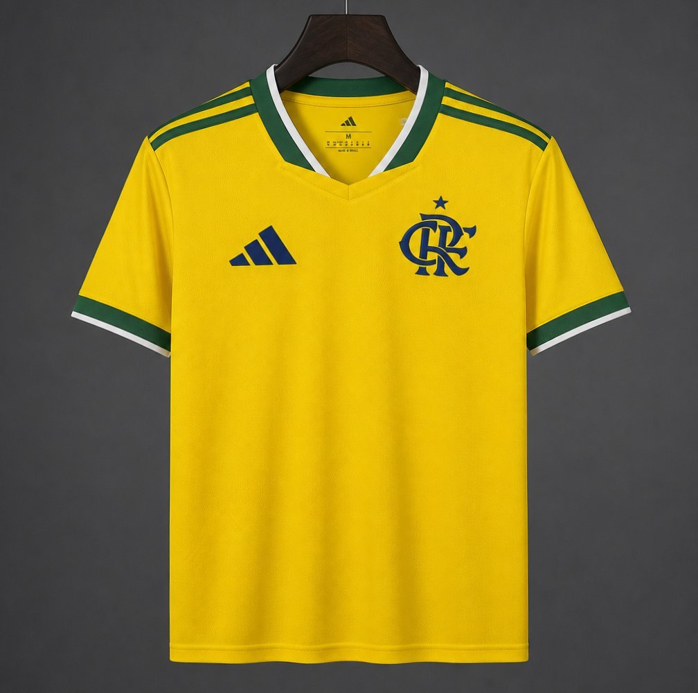 Brasileiro Serie A - 26-27 Brazil x Flamengo Yellow Special Jersey