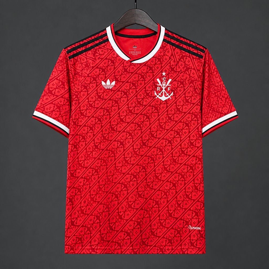 Brasileiro Serie A - 26-27 Clube de Regatas do Flamengo Third Red with Dark Jersey