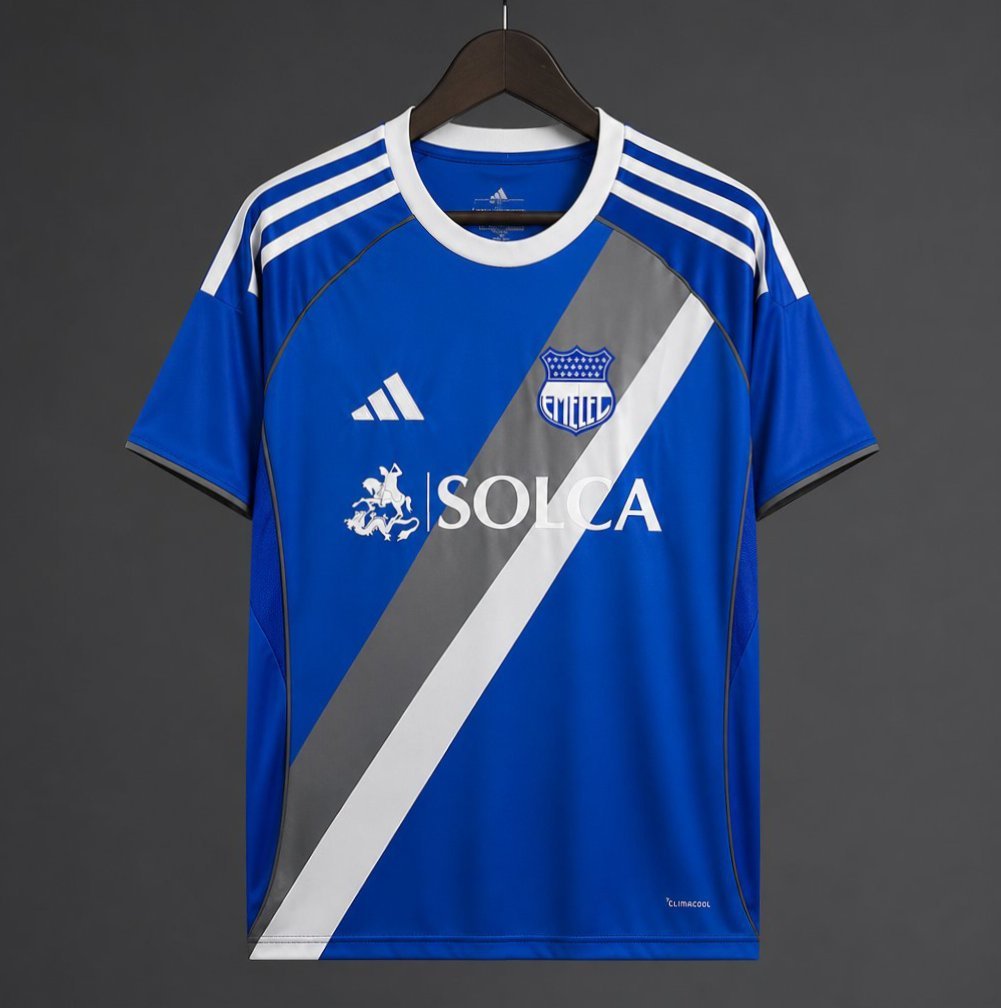 Ecuador - 26-27 Emelec Home Blue Jersey