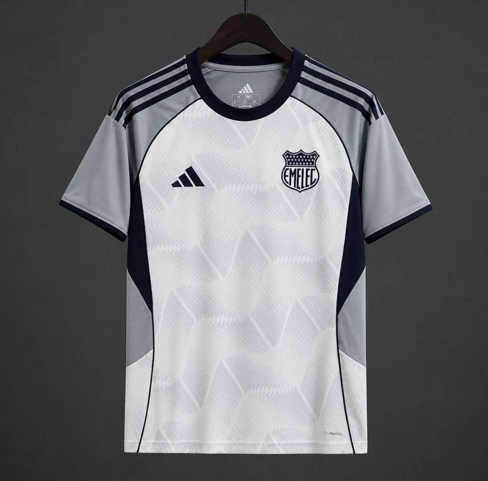 Ecuador - 26-27 Emelec White & Grey Away Jersey