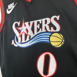 Philadelphia 76ers Retro Black - Tyrese Maxey #0 - image 4