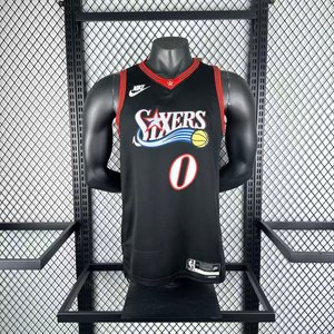 Philadelphia 76ers Retro Black - Tyrese Maxey #0 - image 11
