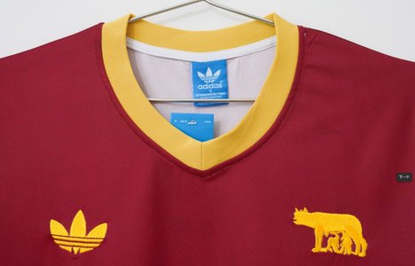 AS Roma - 26-27 AS Roma Centenary Retro Red Jersey - image 3