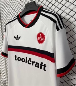 Bundesliga - 26-27 1. FC Nürnberg White with Black & Red Stripe Away Jersey - image 3