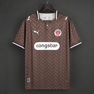 Bundesliga - 26-27 FC St. Pauli Brown with Chevron Pattern Home Jersey - image 1