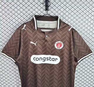 Bundesliga - 26-27 FC St. Pauli Brown with Chevron Pattern Home Jersey - image 4