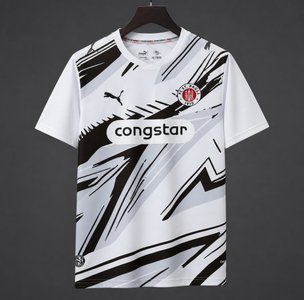 Bundesliga - 26-27 FC St. Pauli White with Black Graphic Away Jersey - image 1
