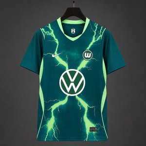 Bundesliga - 26-27 Wolfsburg Home Gark Green Jersey - image 1