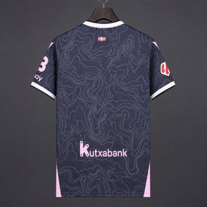La Liga - 26-27 Deportivo Alavés Black with Pink Topographic Pattern Away Jersey - image 2