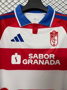 La Liga - 26-27 Granada CF Red & White Hoops Home Jersey - image 3