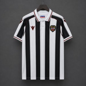 La Liga - 26-27 Levante UD White & Black Stripes Away Jersey - image 1